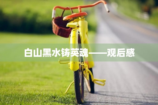 白山黑水铸英魂——观后感