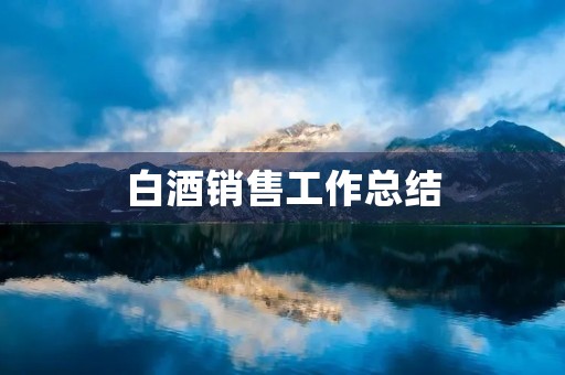 白酒销售工作总结