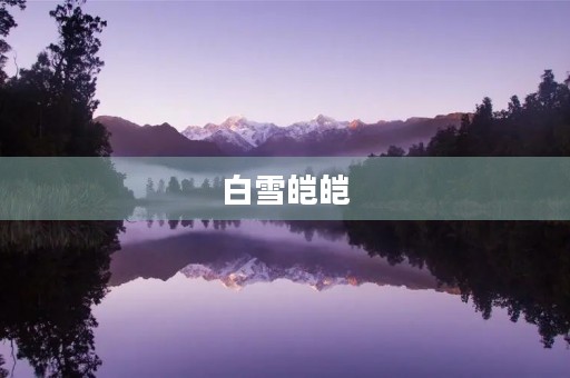 白雪皑皑，初雪飘落