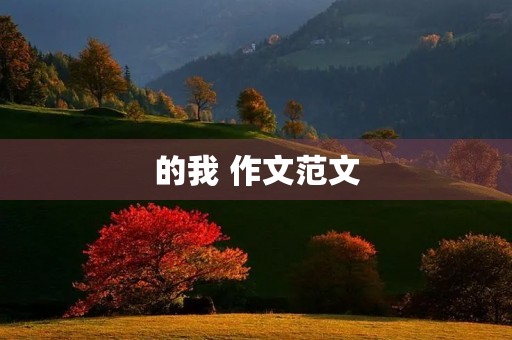 的我 作文范文
