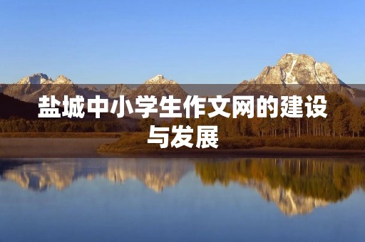 盐城中小学生作文网的建设与发展