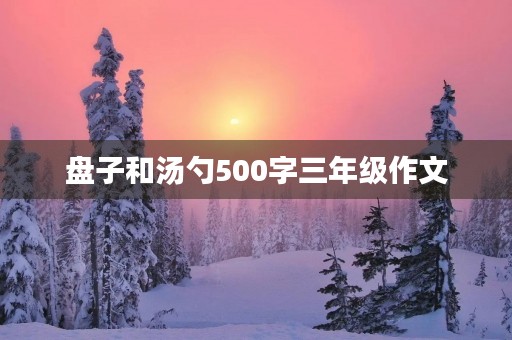 盘子和汤勺500字三年级作文