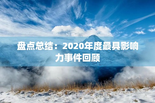 盘点总结：2020年度最具影响力事件回顾