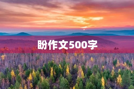 盼作文500字 盼作文500字