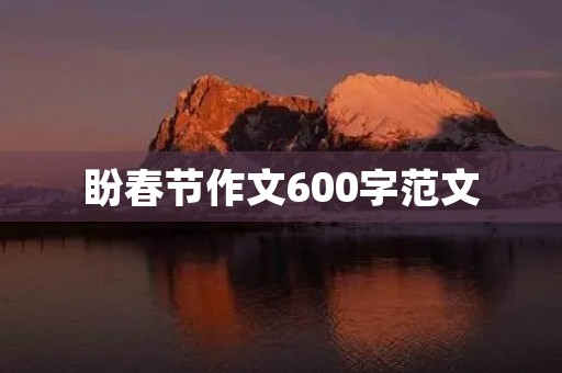 盼春节作文600字范文