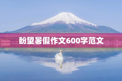 盼望暑假作文600字范文