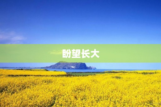 盼望长大，追逐梦想