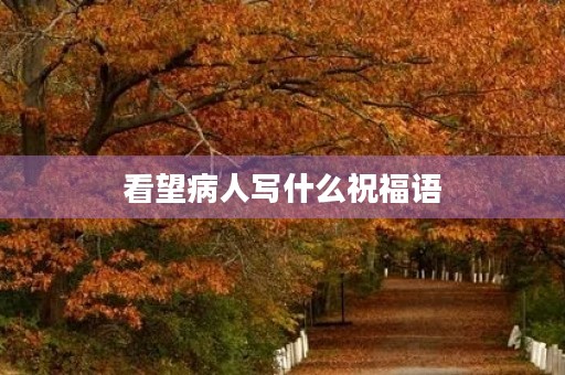 看望病人写什么祝福语,答谢来看望病人的词