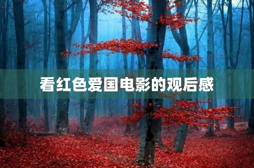 看红色爱国电影的观后感 看红色爱国电影的观后感