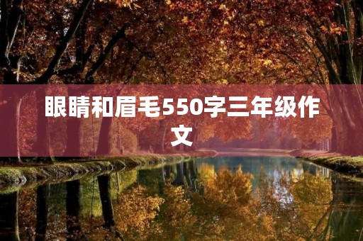 眼睛和眉毛550字三年级作文