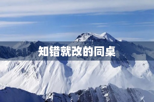 知错就改的同桌