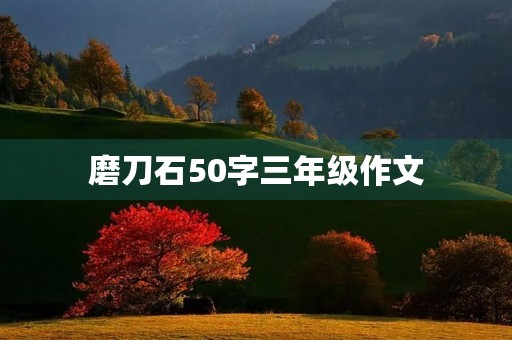 磨刀石50字三年级作文