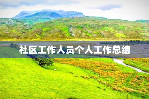 社区工作人员个人工作总结