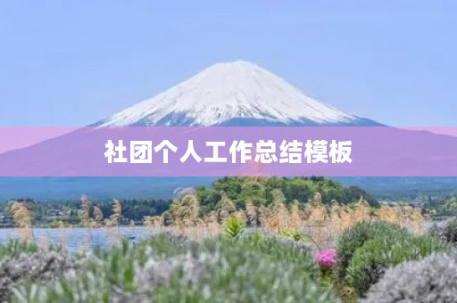 社团个人工作总结模板
