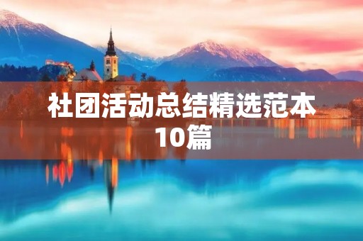 社团活动总结精选范本10篇
