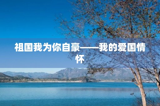祖国我为你自豪——我的爱国情怀