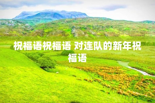 祝福语祝福语 对连队的新年祝福语