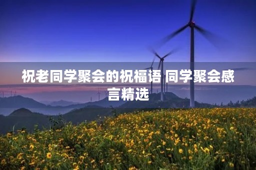 祝老同学聚会的祝福语 同学聚会感言精选