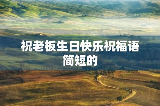 祝老板生日快乐祝福语简短的(祝领导生日短句八个字)