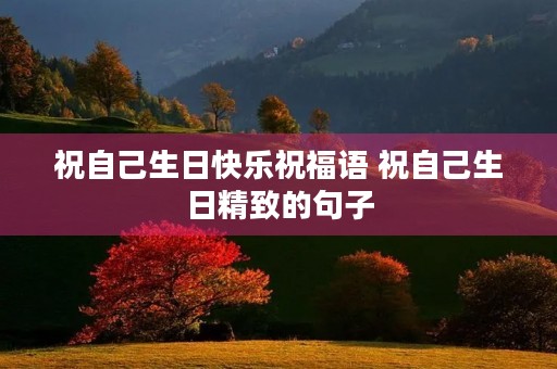 祝自己生日快乐祝福语 祝自己生日精致的句子