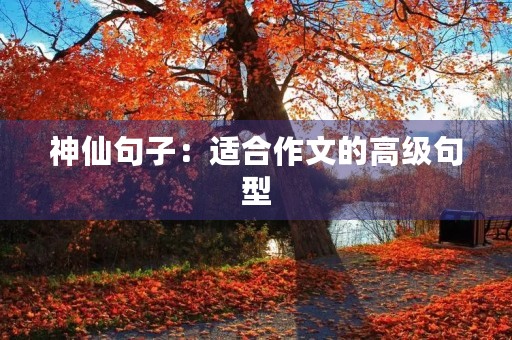 神仙句子：适合作文的高级句型