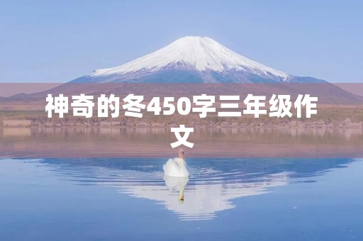 神奇的冬450字三年级作文 神奇的冬450字三年级作文