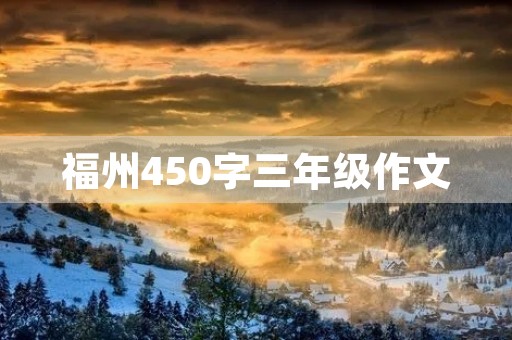 福州450字三年级作文