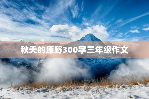 秋天的原野300字三年级作文