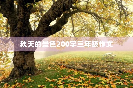 秋天的景色200字三年级作文 秋天的景色200字三年级作文