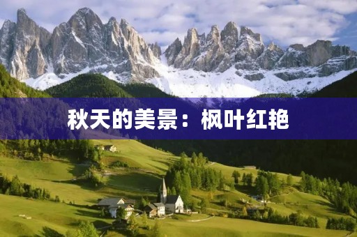 秋天的美景：枫叶红艳，果实硕大，金色稻田