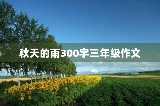 秋天的雨300字三年级作文 秋天的雨300字三年级作文