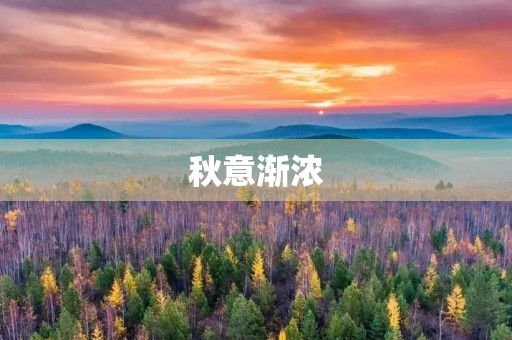 秋意渐浓，万物凋零
