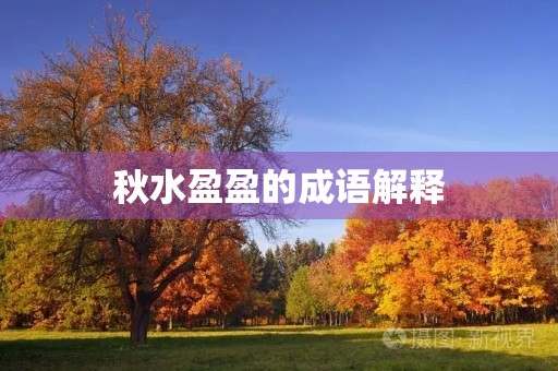 秋水盈盈的成语解释 秋水盈盈的成语解释