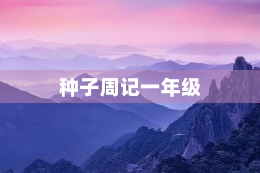 种子周记一年级 种子周记一年级