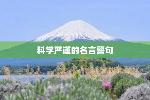 科学严谨的名言警句(科学严谨的名言警句有哪些) 科学严谨的名言警句(科学严谨的名言警句有哪些)