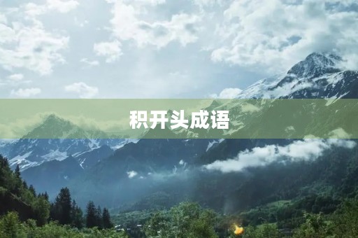 积开头成语