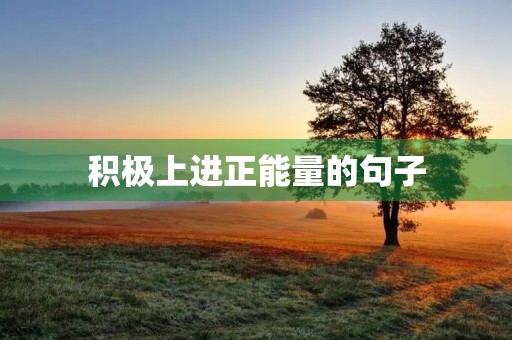 积极上进正能量的句子，积极上进正能量的句子有哪些