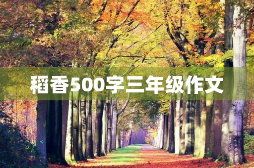 稻香500字三年级作文 稻香500字三年级作文