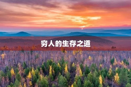穷人的生存之道