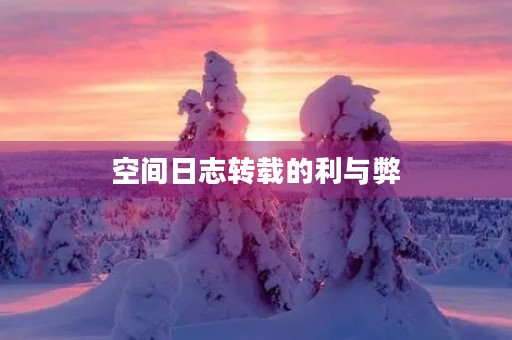 空间日志转载的利与弊