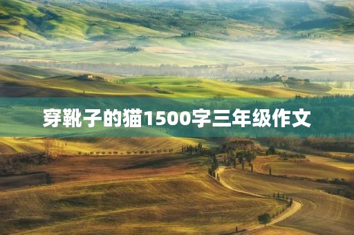 穿靴子的猫1500字三年级作文