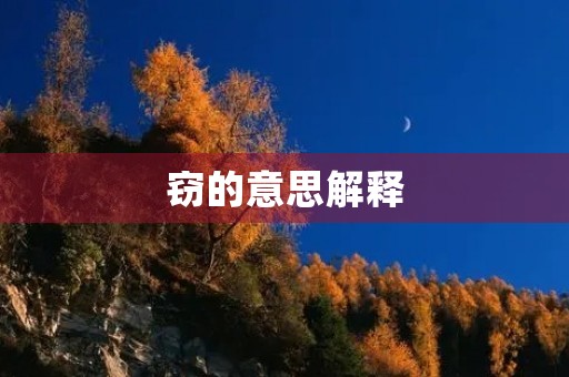 窃的意思解释(窃)