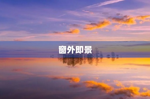 窗外即景，心中感悟