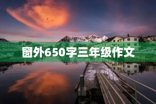 窗外650字三年级作文