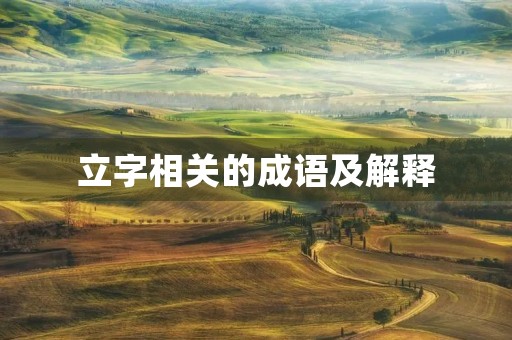 立字相关的成语及解释