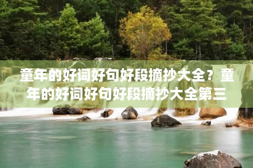 童年的好词好句好段摘抄大全？童年的好词好句好段摘抄大全第三章