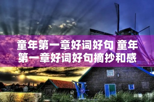 童年第一章好词好句 童年第一章好词好句摘抄和感悟