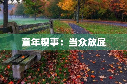 童年糗事:当众放屁 童年糗事:当众放屁