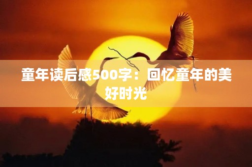 童年读后感500字:回忆童年的美好时光 童年读后感500字:回忆童年的美好时光