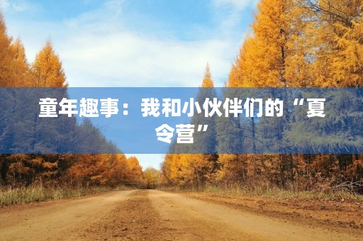 童年趣事：我和小伙伴们的“夏令营”